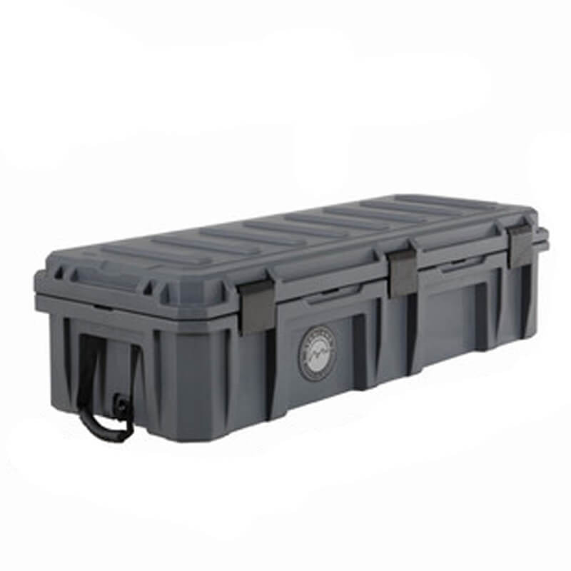 Dark Grey 117 QT Dry Box With Drain and Bottle Opener