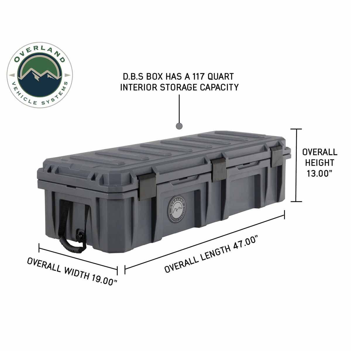 Dark Grey 117 QT Dry Box With Drain and Bottle Opener
