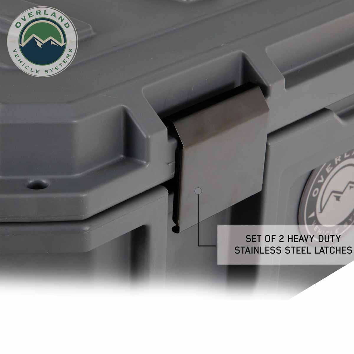 Dark Grey 117 QT Dry Box With Drain and Bottle Opener