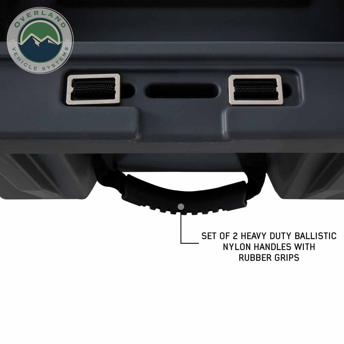 Dark Grey 117 QT Dry Box With Drain and Bottle Opener