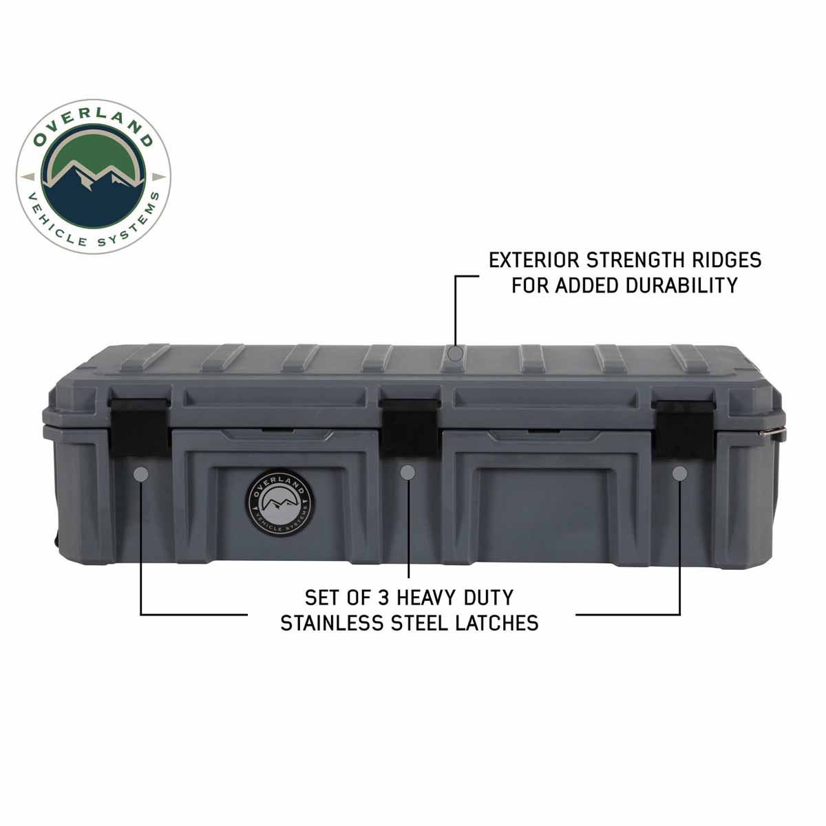 Dark Grey 117 QT Dry Box With Drain and Bottle Opener
