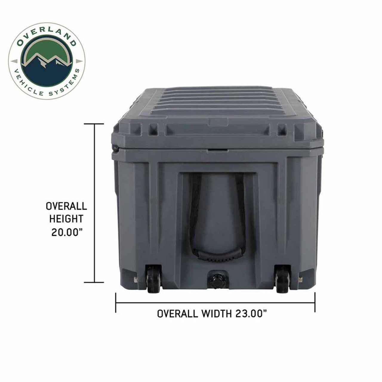 D.B.S. - Dark Grey 169 QT Dry Box with Wheels, Drain, and Bottle Opener