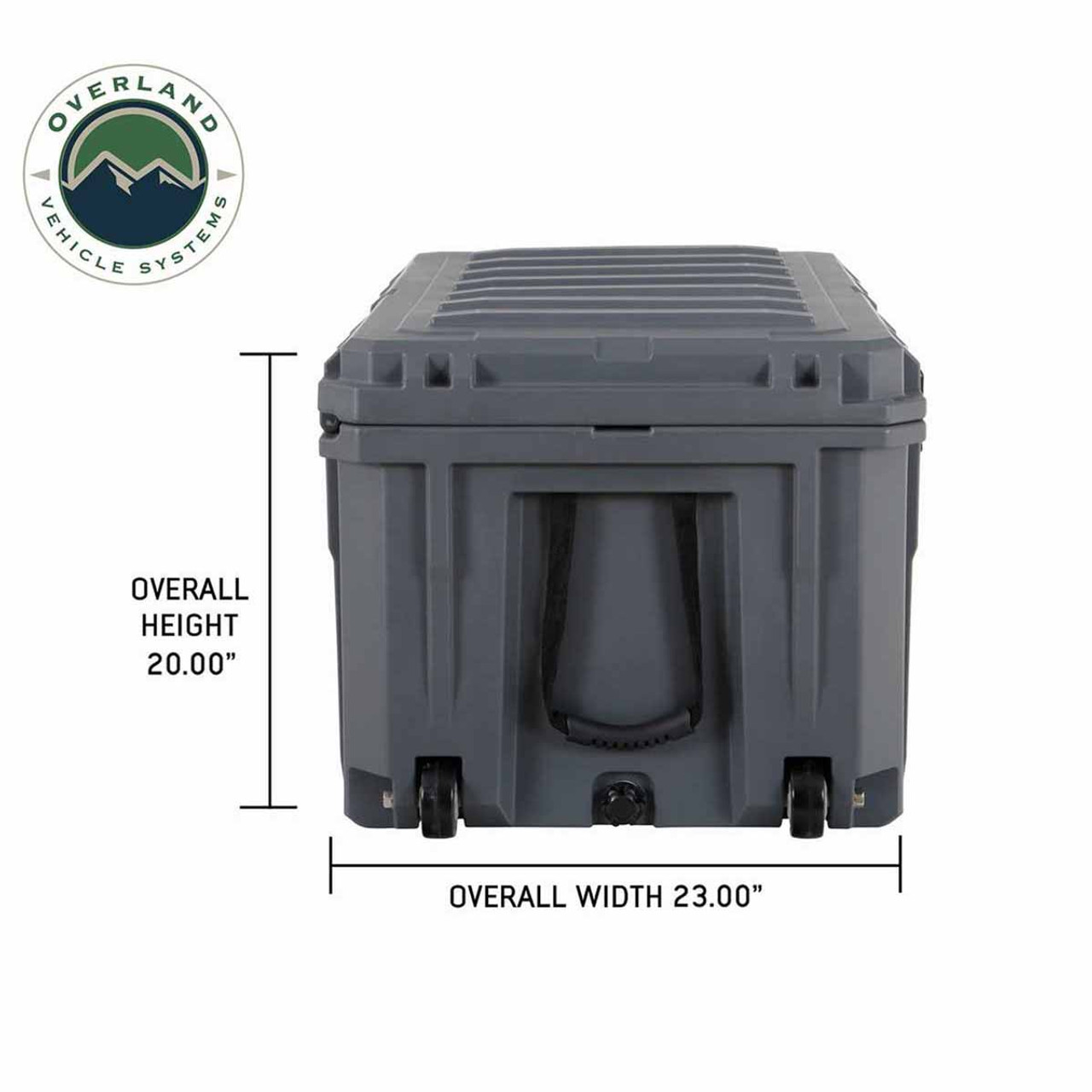 Dark Grey 95 QT Dry Box With Drain and Bottle Opener