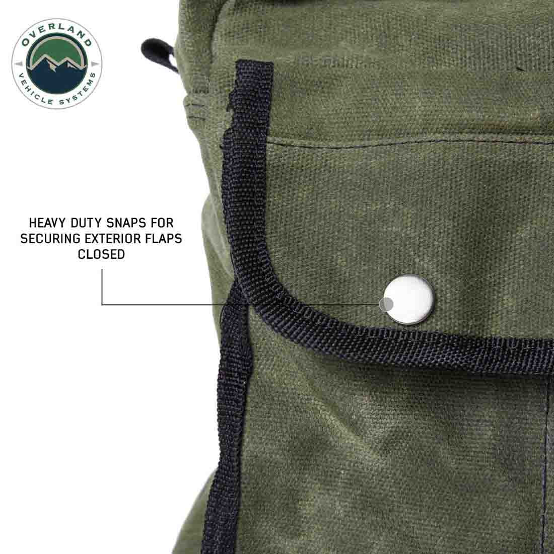 Small Duffle Bag with Handle & Straps - #16 Waxed Canvas