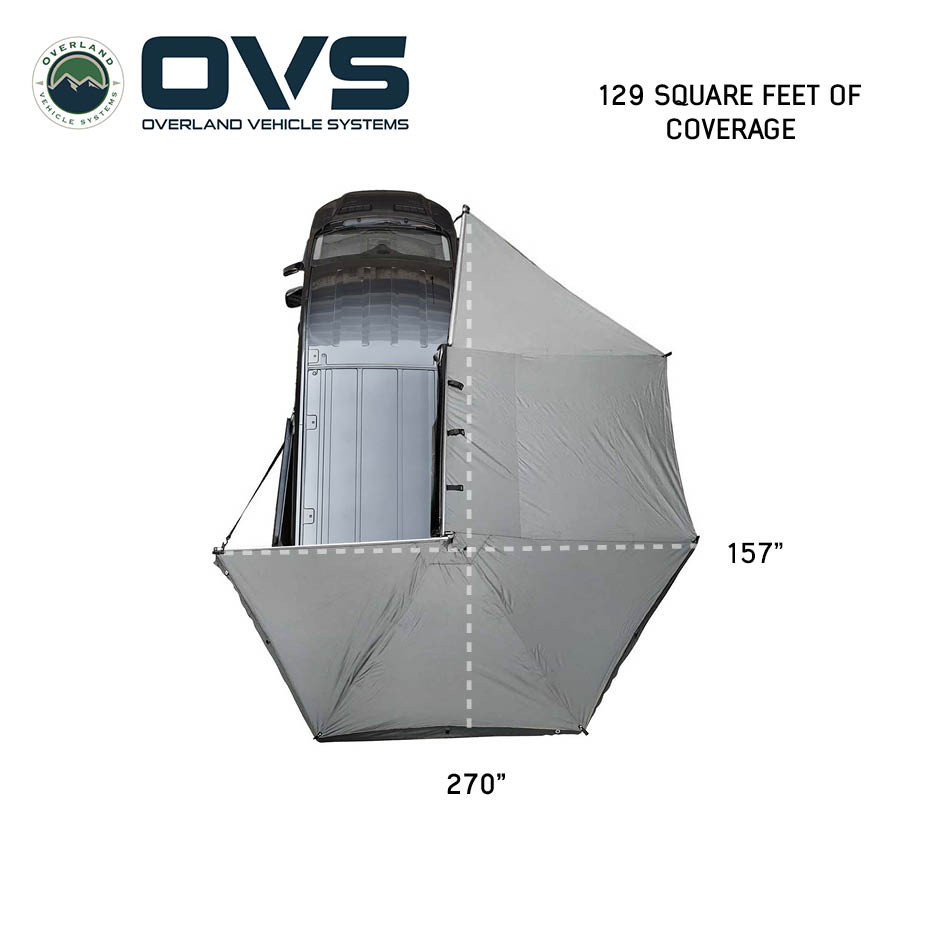 Freestanding 270 Degree Awnings For Mid - High Roofline Vans