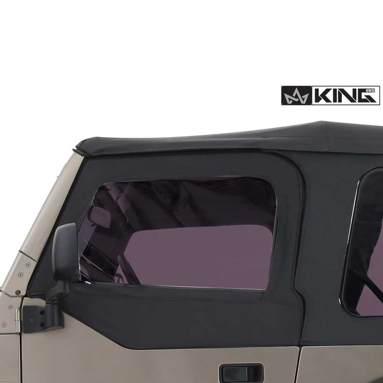 14019935T King 4WD Premium Upper Door Skins Black Diamond Passenger u0026  Driver Side Jeep Wrangler TJ 1997-2006