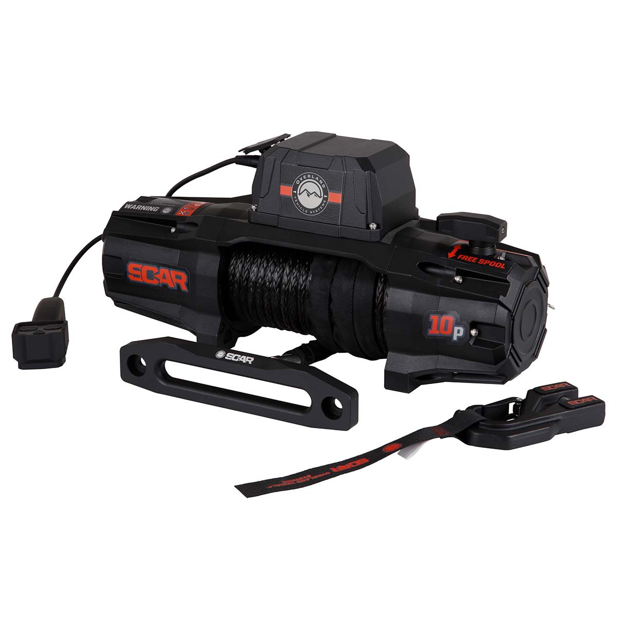 SCAR 10S - 10,000 lbs. Rated Synthetic Rope Recovery Winch