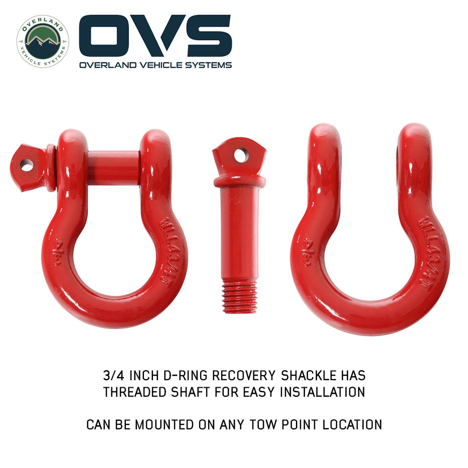 Off Road Recovery Shackle, 2 Grilletes En D De 3/4 Pulgadas, | Cuotas