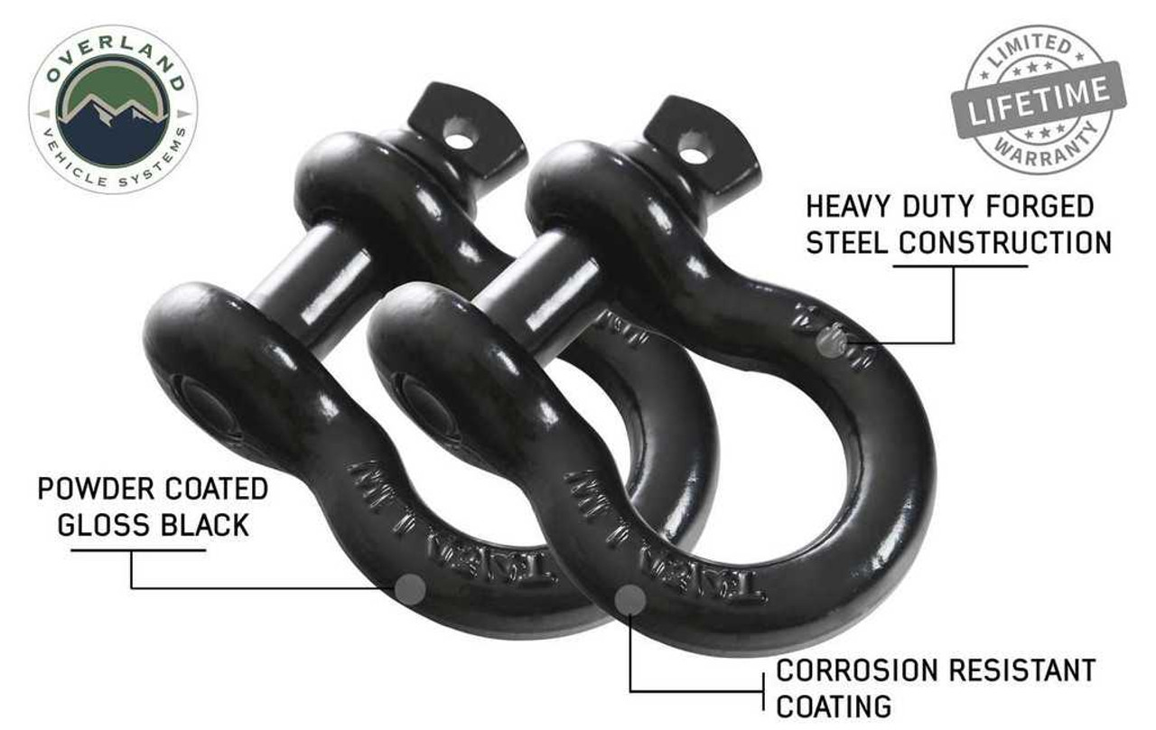 Off Road Jeep Tow Hooks Heavy Duty 3/4 Inch D Ring Shackle Bumper