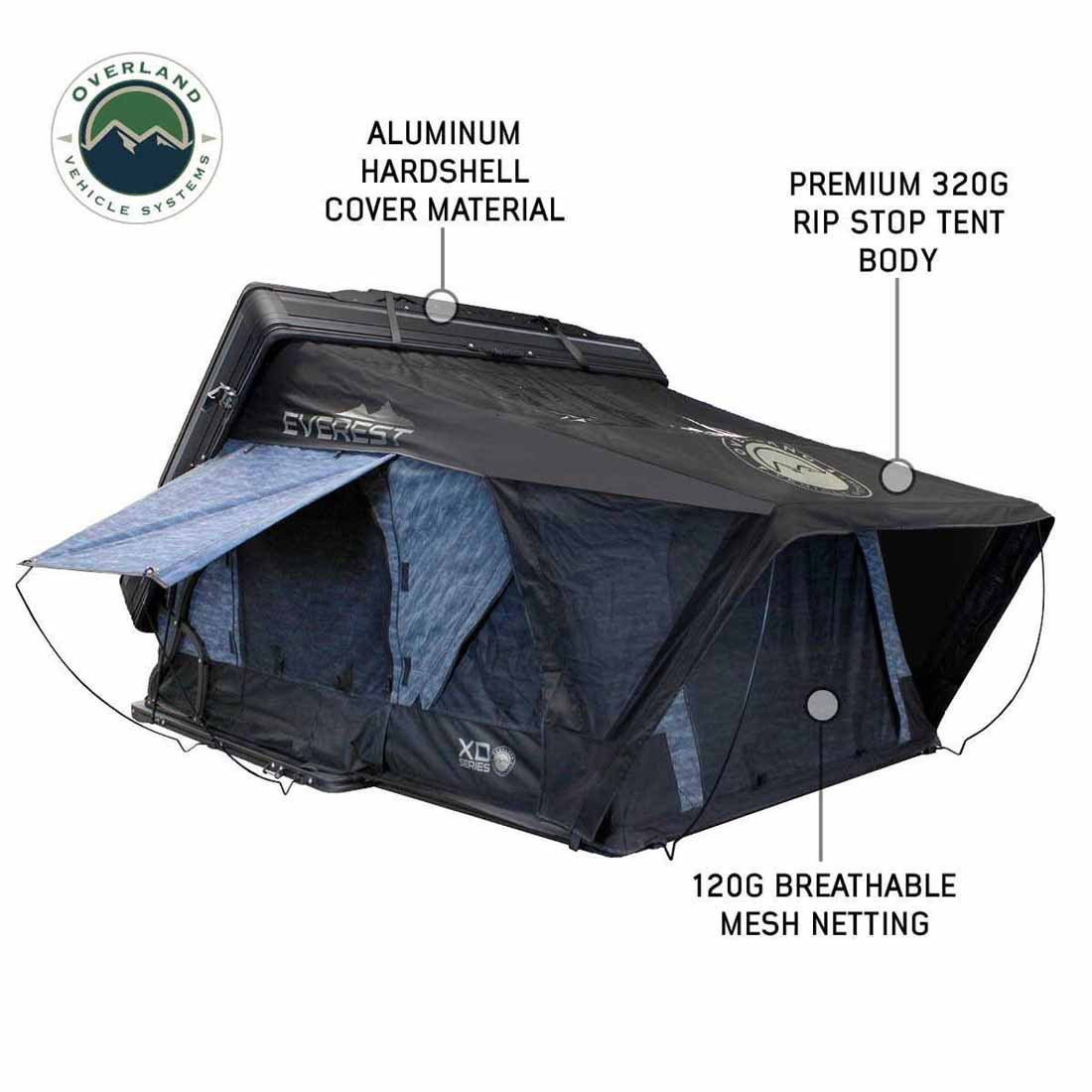 XD Everest Cantilever Aluminum Hard Shell Roof Top Tent