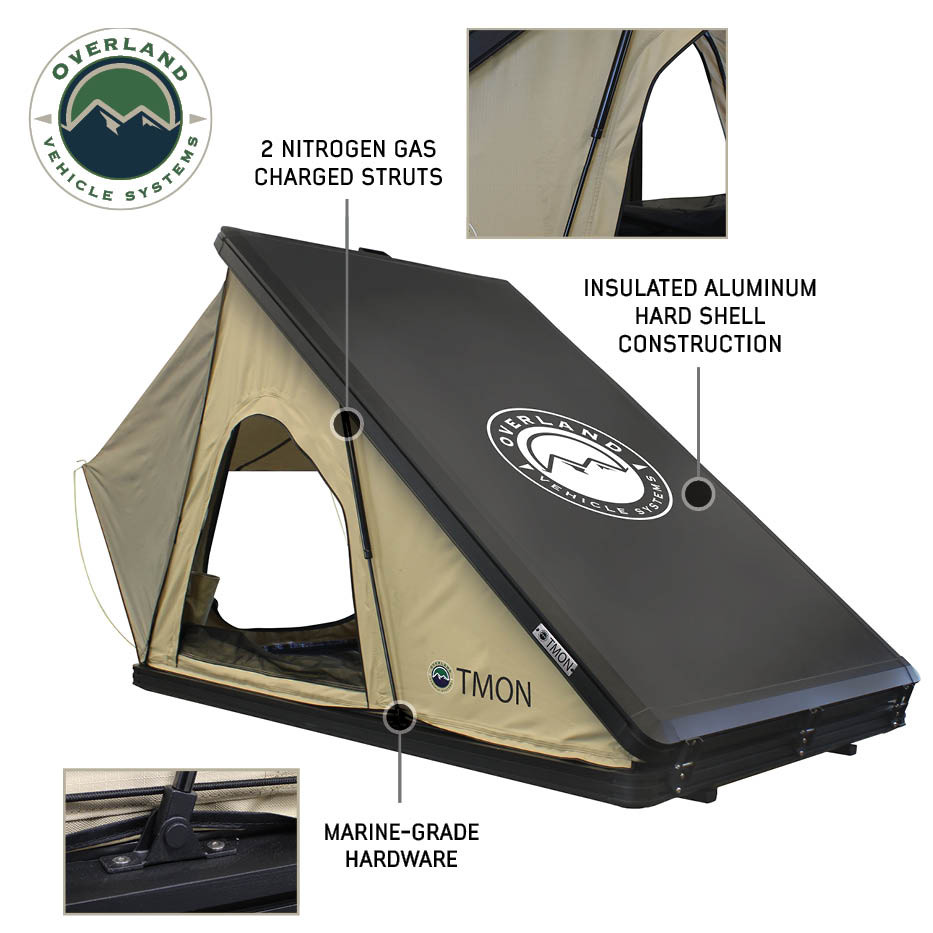 LD TMON Clamshell Aluminum Hard Shell Roof Top Tent