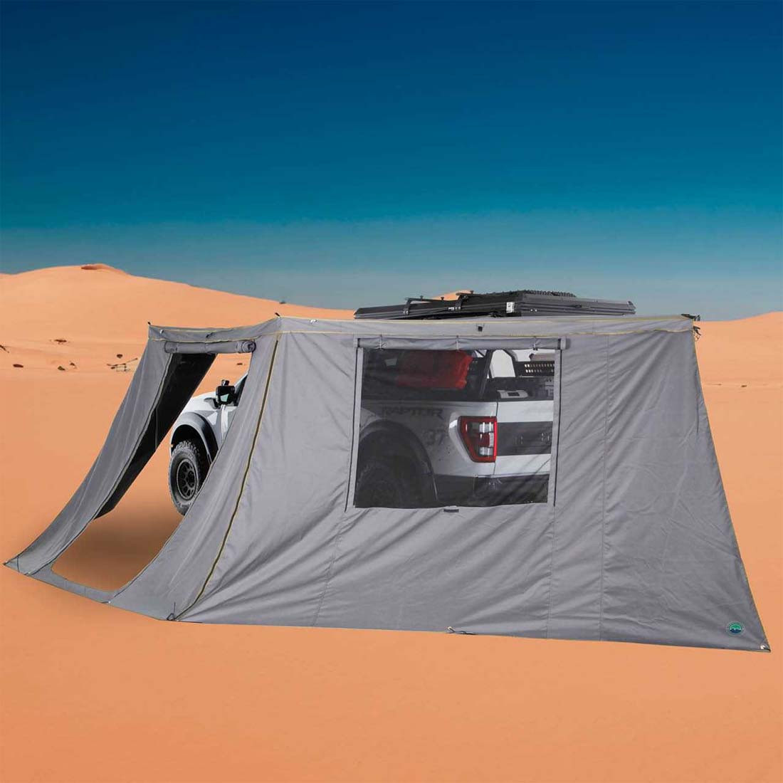 Nomadic Awning 180 Awning Wall: Dark Gray With Storage Bag