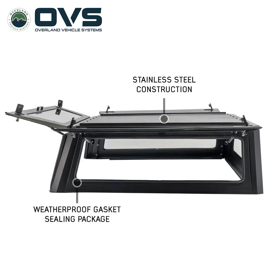 Expedition Truck Cap full wing doors open