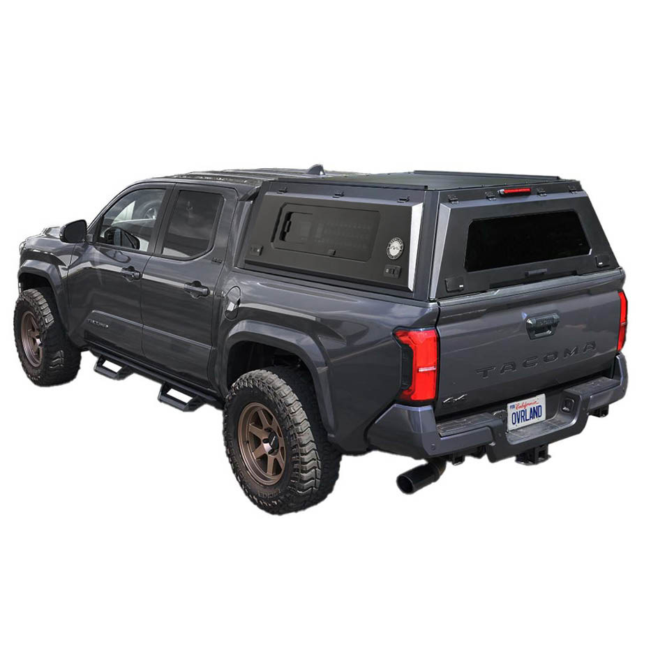 Expedition Pro+ Truck Cap for 2024-2027 Toyota Tacoma - Full Windows 3 Quarter