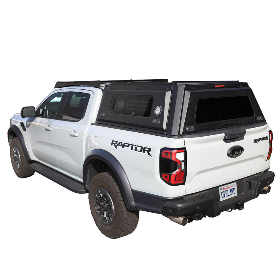 Expedition Pro+ Truck Cap for 2024-2025 Ford Ranger 5 ft Bed - Full Window Doors 3 Quarter
