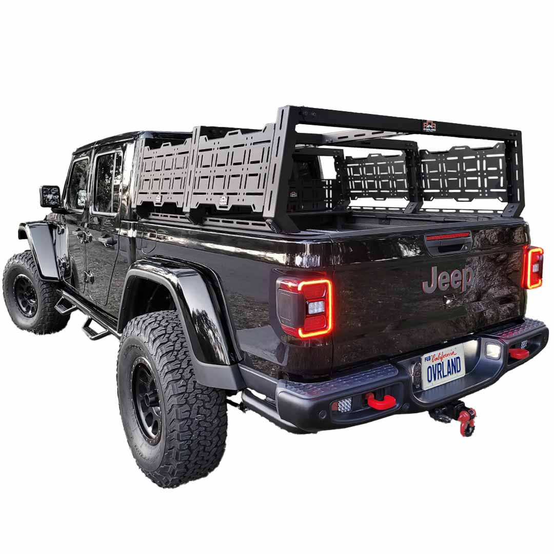 Ruff Rax 2018-2026 Jeep Gladiator 5 ft Modular Bed Rack 3 Quarter