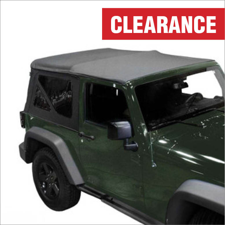 14010335 King 4WD Premium Replacement Soft Top, Black Diamond With Tinted Windows, Jeep Wrangler JK 2 Door 2007-2009