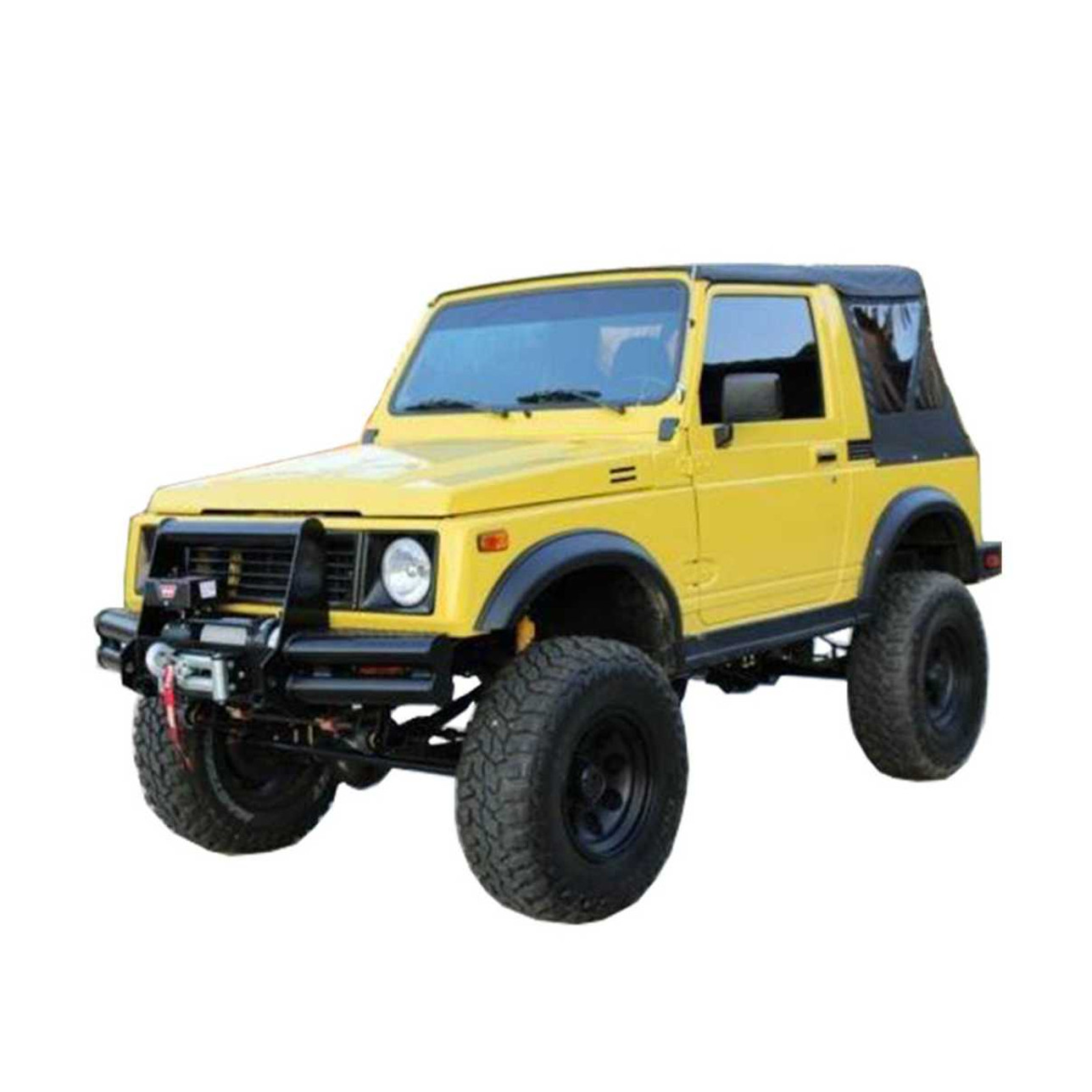 14011035 King 4WD Premium Replacement Soft Top, Black Diamond With Tinted  Windows, 1986-1994 Suzuki Samurai