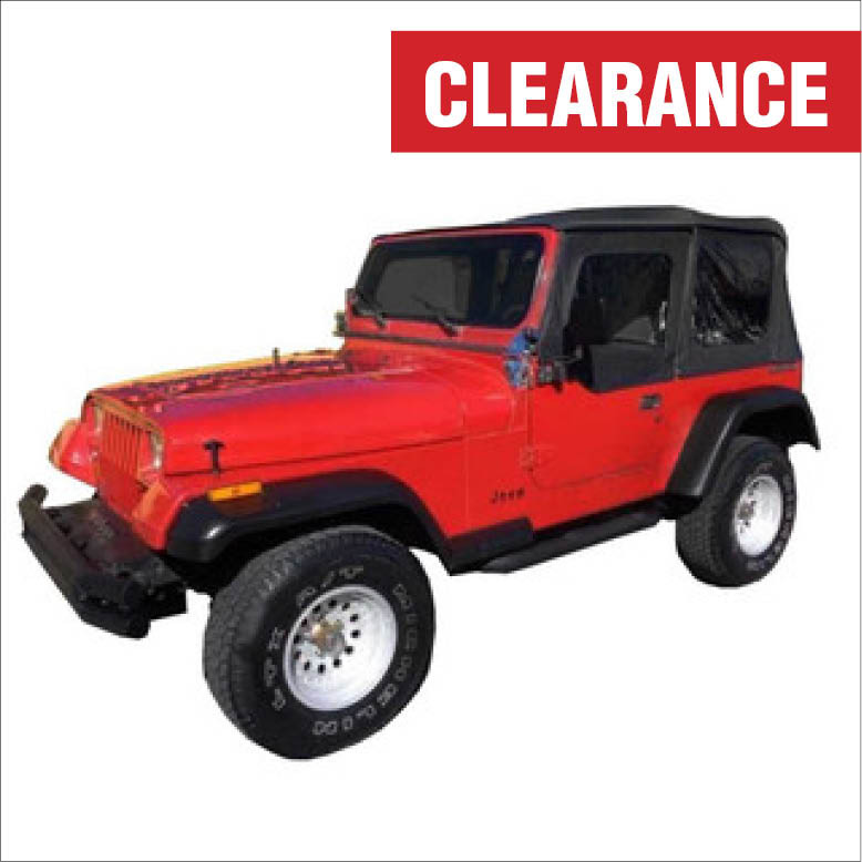 14011235 King 4WD Premium Replacement Soft Top, Black Diamond With Tinted Windows, Jeep YJ 1987-1995 Wrangler