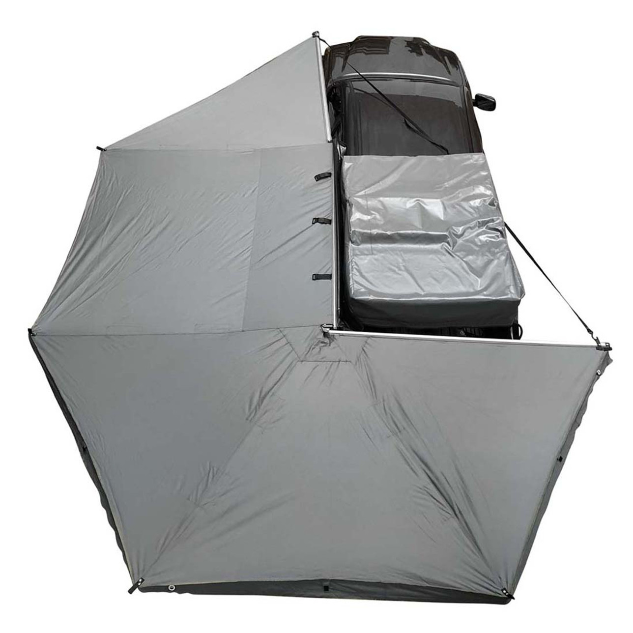 Nomadic Awning 270 Degree - Driver Side Dark Gray Awning With Black Cover