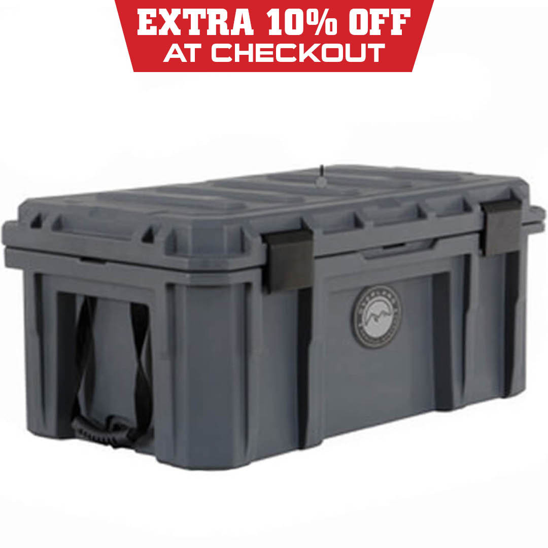 D.B.S. - Dark Grey 95 QT Dry Box With Drain and Bottle Opener