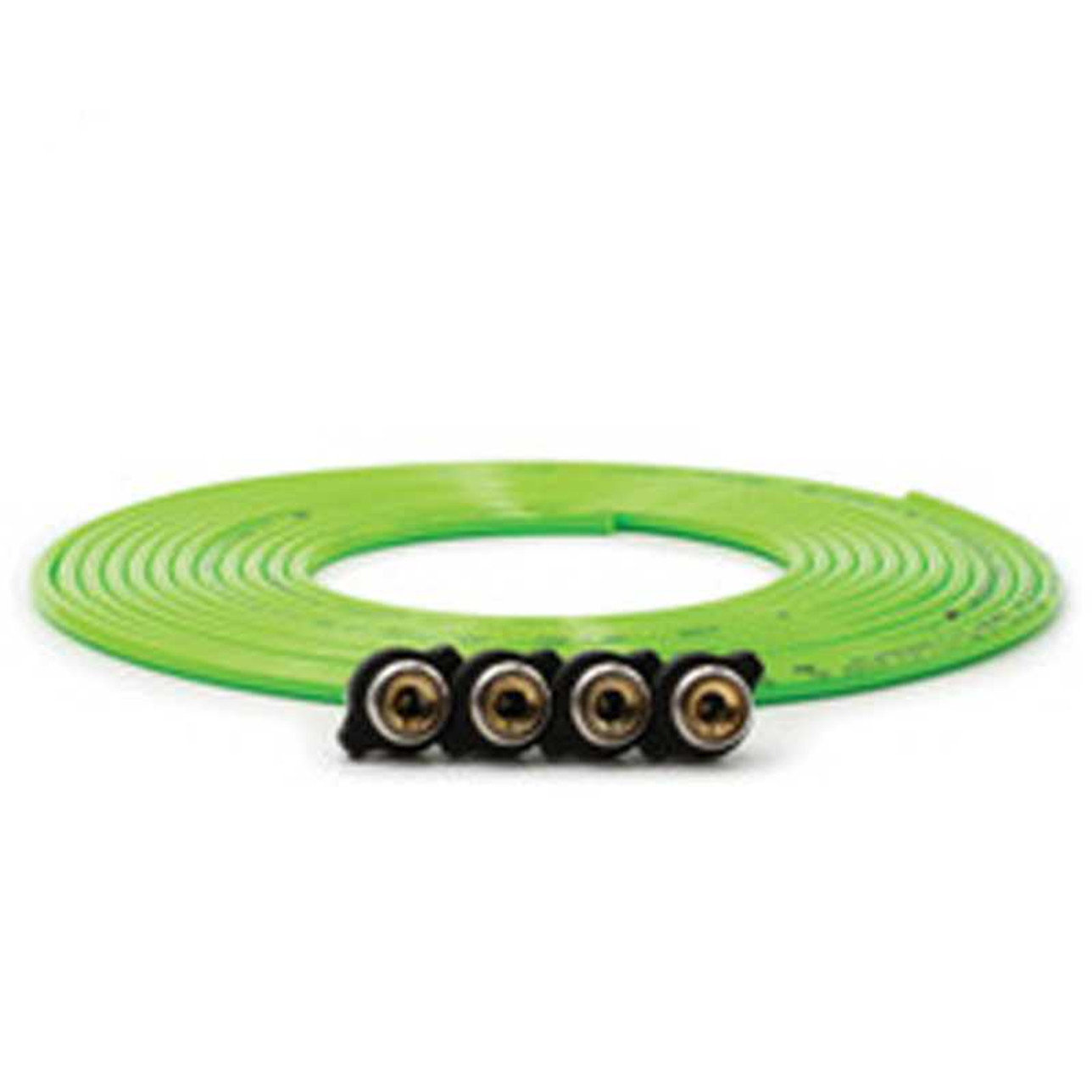 Replacement tire whip hose kit 240″ Green with 4 quick release Chucks