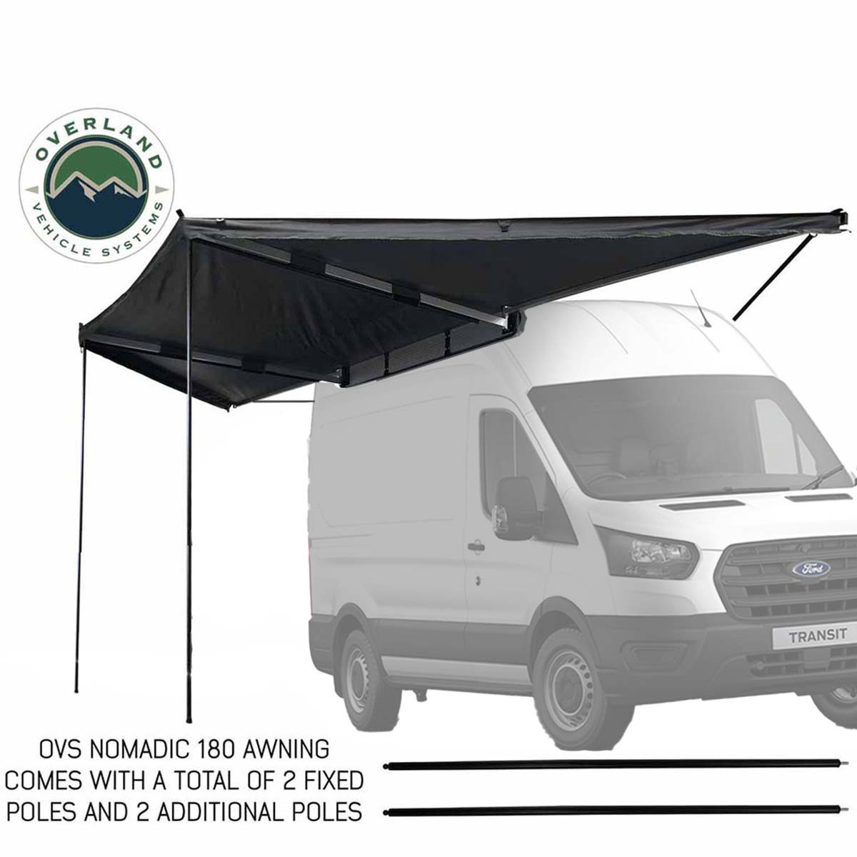 Overland Vehicle Systems 180 Awning for Mid - High Roof Vans