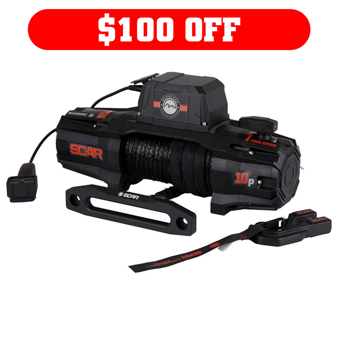 SCAR 10S - 10,000 lbs. Rated Synthetic Rope Winch