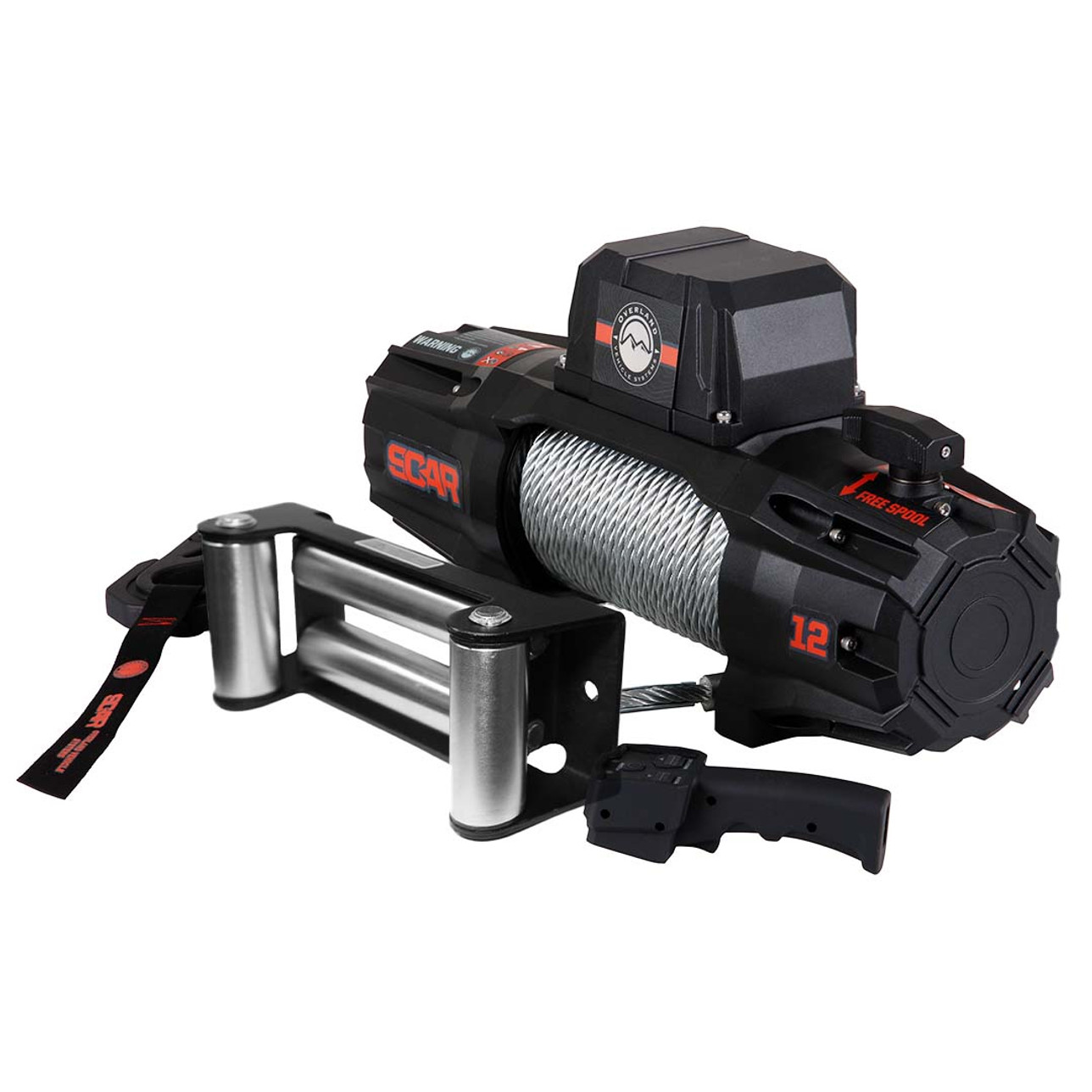 SCAR 12 - 12,000 lbs. Rated Steel Cable Winch