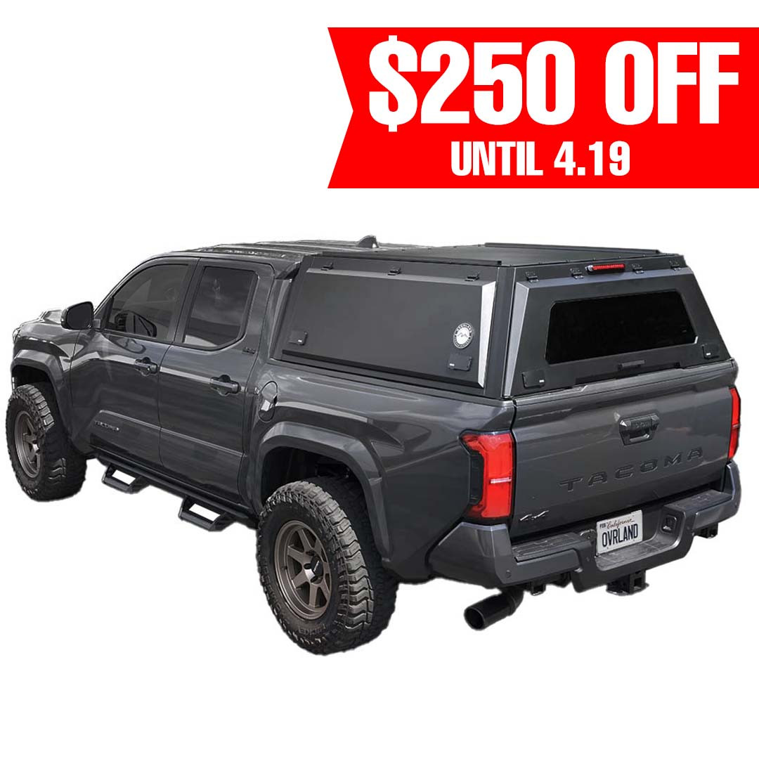 Expedition - Truck Cap W/Full Wing Doors, Front and Rear Windows & 3rd Brake Light 3 Quarter