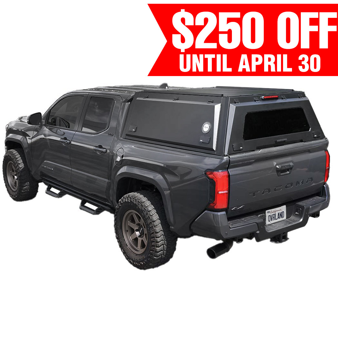 Expedition - Truck Cap W/Full Wing Doors, Front and Rear Windows & 3rd Brake Light 3 Quarter