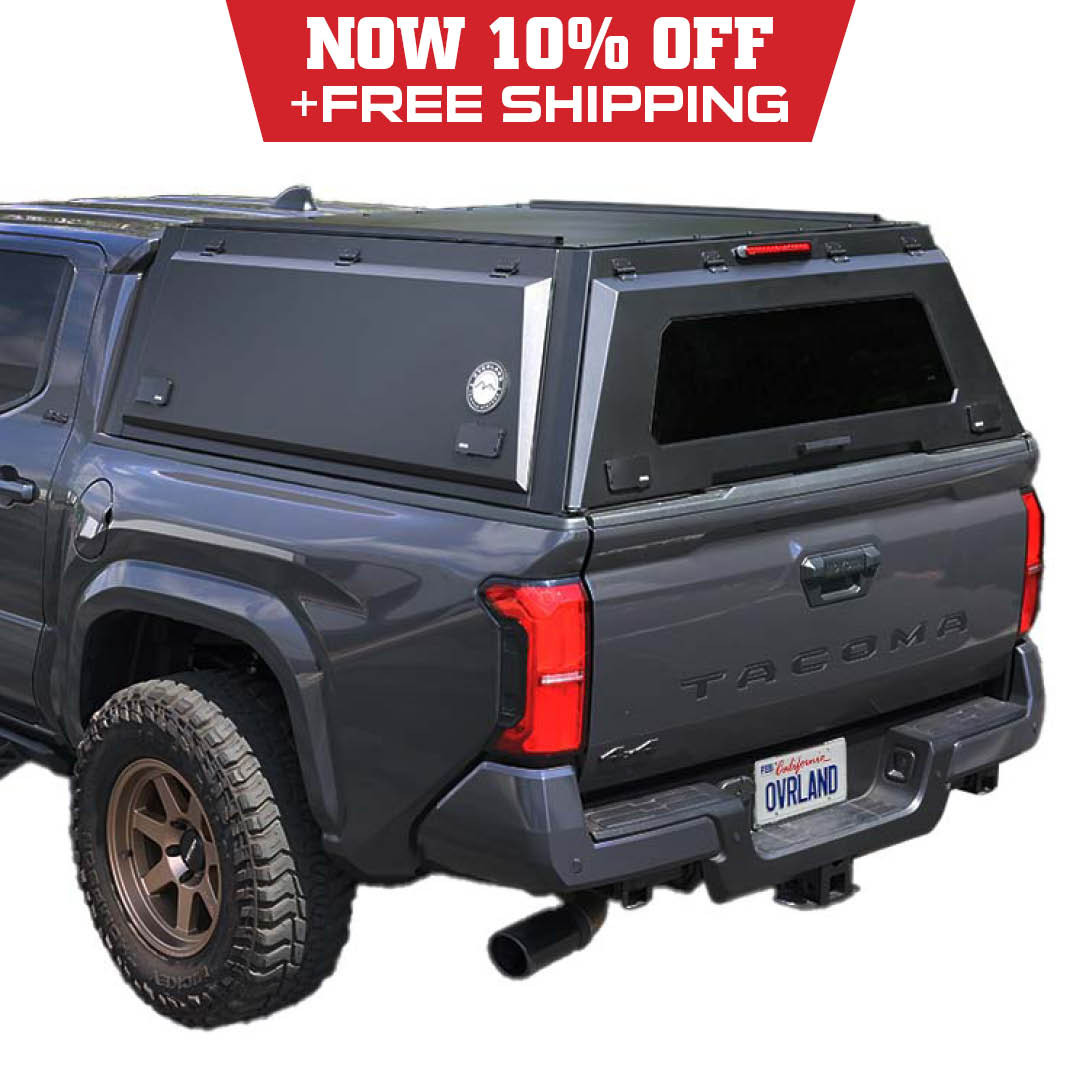 Expedition - Truck Cap W/Full Wing Doors, Front and Rear Windows & 3rd Brake Light 3 Quarter