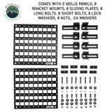 Side Frame Molle Panels (Pair) for Expedition Truck Cap All hardware
