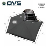 XD Nomadic 270 LTE Awning - Black Fabric and Travel Cover Dims