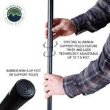 XD Nomadic 315 Degree Awning - Black Fabric and Travel Cover Pole