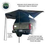 XD Nomadic 315 Degree Awning - Black Fabric and Travel Cover with Poles