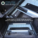 Cargo Storage Rack with Shelf and Sliding Extension for Jeeps and SUVs Mounting