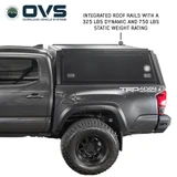 Expedition Truck Cap for 2016–2023 Toyota Tacoma 5 ft & 6 ft Beds - Full Wing Doors & 3rd Brake Light Side Closed