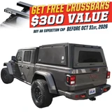 Expedition Truck Cap for 2020-2027 Jeep Gladiator 5 ft Bed - Full Wing Doors 3 Quarter