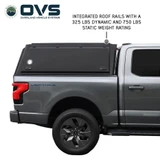 Expedition Truck Cap for 2021-2027 Ford F-150 5.5 ft & 6.5 ft Beds - Full Wing Doors & 3rd Brake Light
 Side Closed