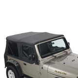 14010135 King 4WD Premium Replacement Soft Top With Upper Doors, Black Diamond With Tinted Windows, Jeep Wrangler TJ 1997-2006