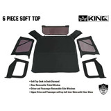 14010135 King 4WD Premium Replacement Soft Top With Upper Doors, Black Diamond With Tinted Windows, Jeep Wrangler TJ 1997-2006