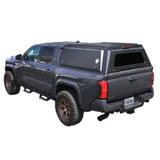 Expedition Truck Cap for 2024-2027 Toyota Tacoma 5 ft & 6 ft Beds - Full Wing Doors & 3rd Brake Light 3 Quarter