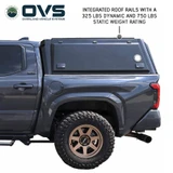 Expedition Truck Cap for 2024-2027 Toyota Tacoma 5 ft & 6 ft Beds - Full Wing Doors & 3rd Brake Light Side Closed