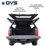 Expedition Truck Cap for 2024-2027 Toyota Tacoma 5 ft & 6 ft Beds - Full Wing Doors & 3rd Brake Light Rear Open
