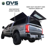 Expedition Truck Cap for 2023-2027 Ford F-250 / F-350 6.8 ft Bed - Full Wing Doors 3 Quarter Open