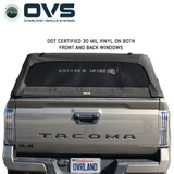 Explorer Soft Shell for 2024-2026 Toyota Tacoma 5 ft Bed - Black Canvas with Aluminum Frame Rear
