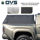 Explorer Soft Shell for 2024-2026 Toyota Tacoma 5 ft Bed - Black Canvas with Aluminum Frame Side