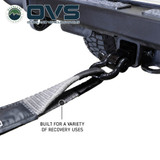 Brute Tow Strap with Padded Sleeve, Reinforced Loop, and Draw String Storage Bag In Use