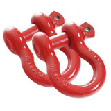 Recovery Shackle D-Ring 3/4" - 4.75 Ton Rated - Sold in Pairs Red